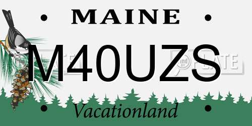 M40UZS Maine License Plate