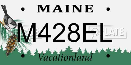 M428EL Maine License Plate