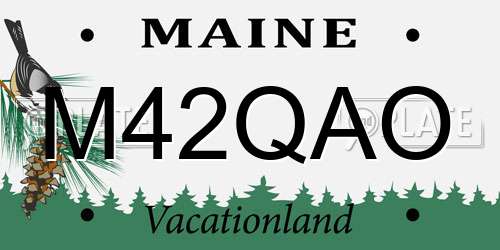 M42QAO Maine License Plate