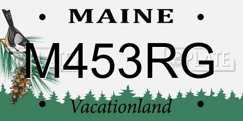M453RG Maine License Plate