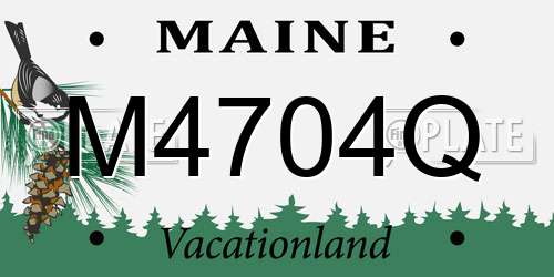 M4704Q Maine License Plate