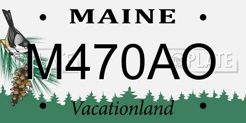 M470AO Maine License Plate
