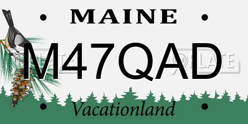 M47QAD Maine License Plate