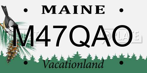 M47QAO Maine License Plate