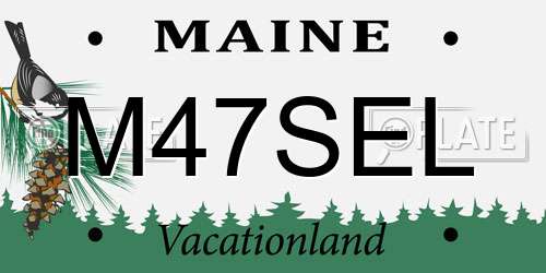 M47SEL Maine License Plate