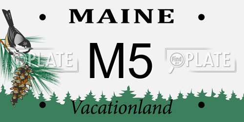 M5 Maine License Plate