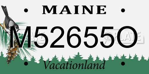 M52655O Maine License Plate