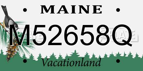 M52658Q Maine License Plate