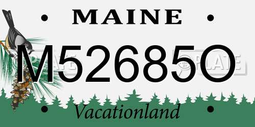 M52685O Maine License Plate