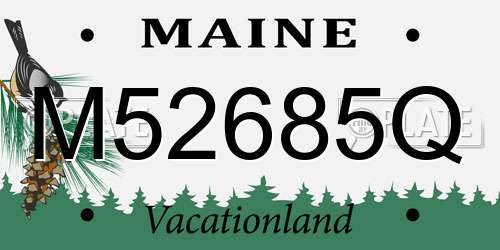 M52685Q Maine License Plate
