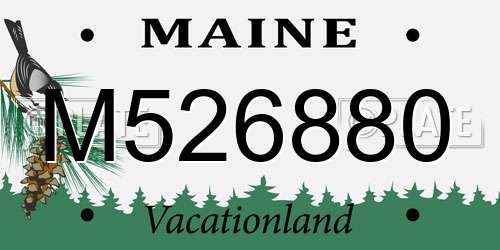 M526880 Maine License Plate