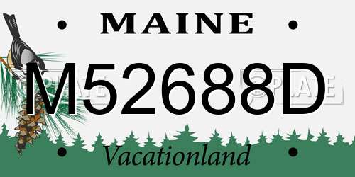 M52688D Maine License Plate