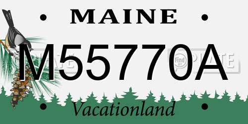 M55770A Maine License Plate