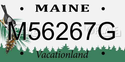 M56267G Maine License Plate