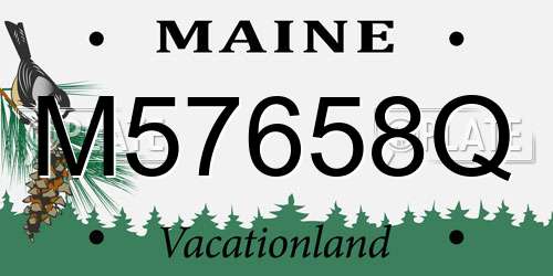 M57658Q Maine License Plate