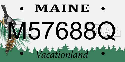 M57688Q Maine License Plate