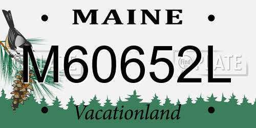 M60652L Maine License Plate