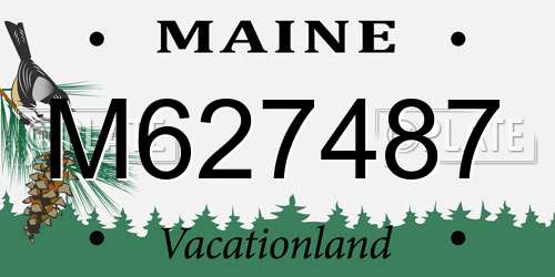 M627487 Maine License Plate
