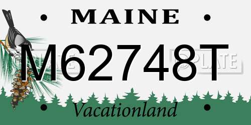 M62748T Maine License Plate