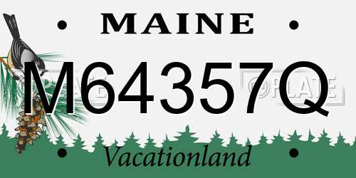 M64357Q Maine License Plate