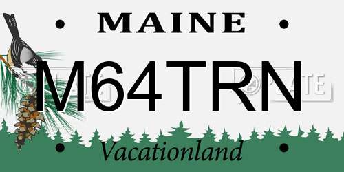 M64TRN Maine License Plate