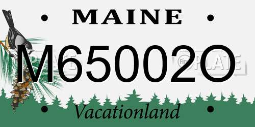 M65002O Maine License Plate