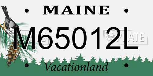M65012L Maine License Plate