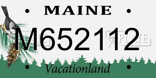 M652112 Maine License Plate