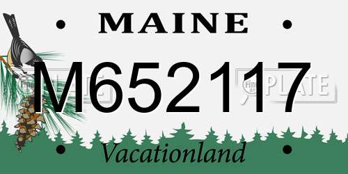 M652117 Maine License Plate