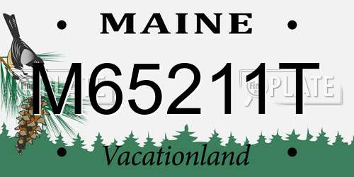 M65211T Maine License Plate