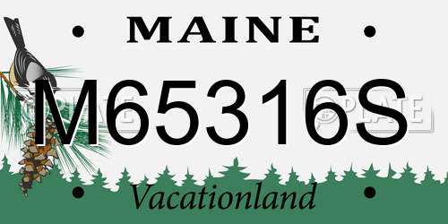 M65316S Maine License Plate