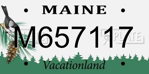 M657117 Maine License Plate