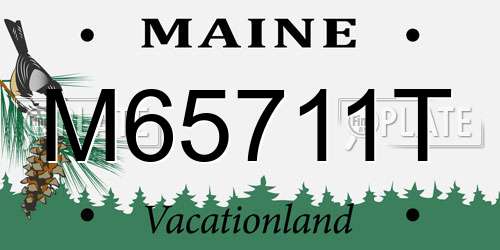 M65711T Maine License Plate