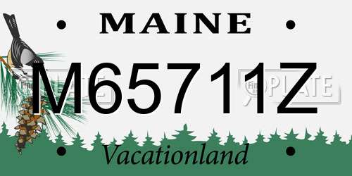 M65711Z Maine License Plate