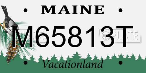 M65813T Maine License Plate