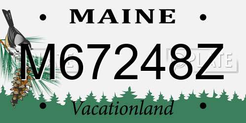 M67248Z Maine License Plate