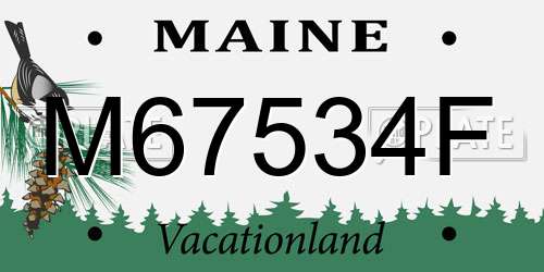 M67534F Maine License Plate