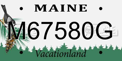 M67580G Maine License Plate