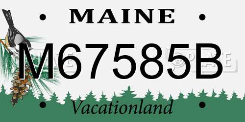 M67585B Maine License Plate