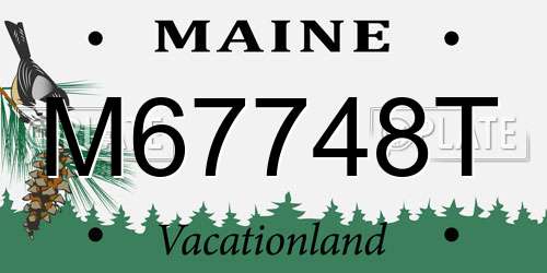 M67748T Maine License Plate