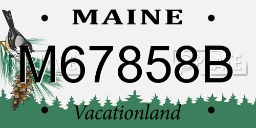 M67858B Maine License Plate