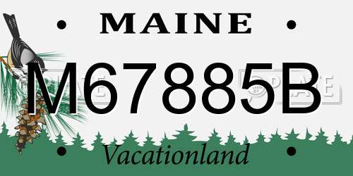 M67885B Maine License Plate