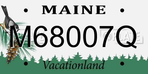 M68007Q Maine License Plate
