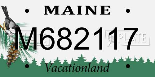 M682117 Maine License Plate
