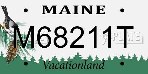 M68211T Maine License Plate