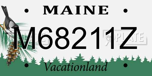 M68211Z Maine License Plate