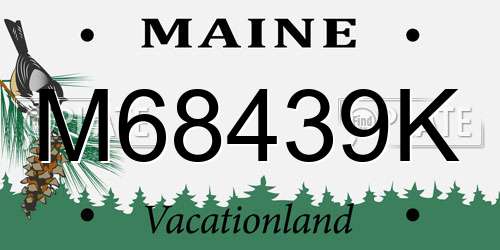 M68439K Maine License Plate