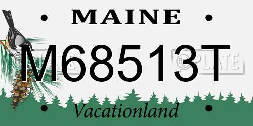 M68513T Maine License Plate
