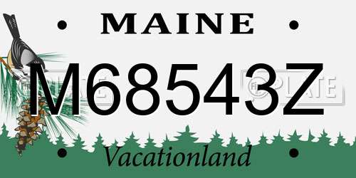 M68543Z Maine License Plate