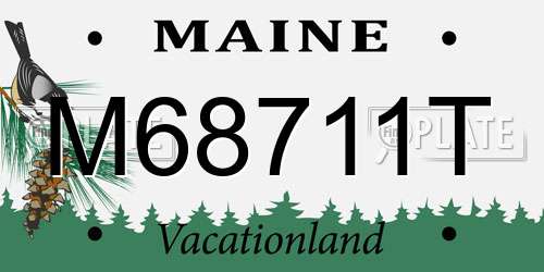 M68711T Maine License Plate
